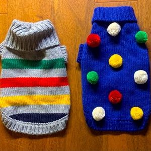 3 Hudson’s Bay sweaters for extra small dogs.